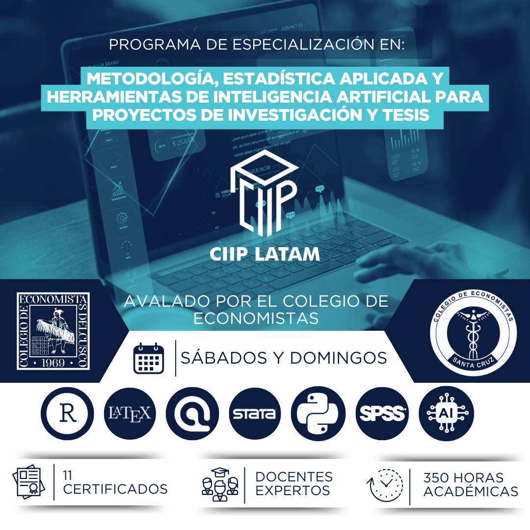 270425MEAHIA METODOLOGÍA, ESTADISTICA APLICADA Y HERRAMIENTAS DE INTELIGENCIA ARTIFICIAL PARA PROYECTOS DE INVESTIGACIÓN Y TESIS.