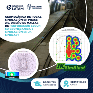 GEOMECÁNICA DE ROCAS, SIMULACIÓN EN PHASE 2.0, DISEÑO DE MALLAS DE PERFORACIÓN SEGÚN SU GEOMECANICA Y SIMULACIÓN EN JK SIMBLAST.