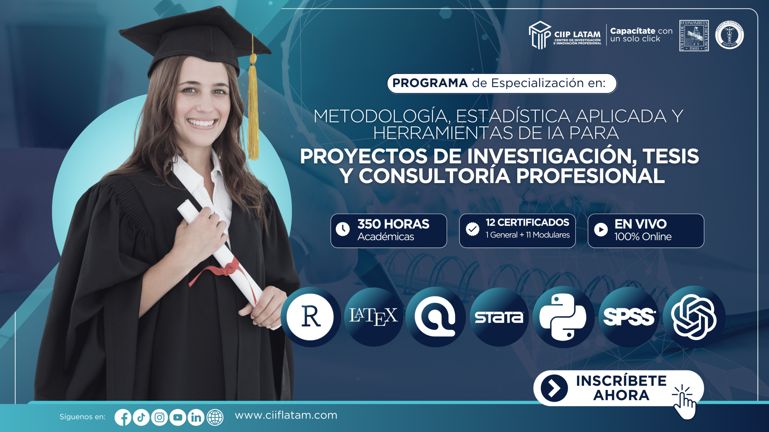 140925PEMEACP PROGRAMA DE ESPECIALIZACIÓN EN METODOLOGÍA, ESTADÍSTICA APLICADA Y HERRAMIENTAS DE INTELIGENCIA ARTIFICIAL PARA PROYECTOS DE INVESTIGACIÓN, TESIS Y CONSULTORÍA PROFESIONAL