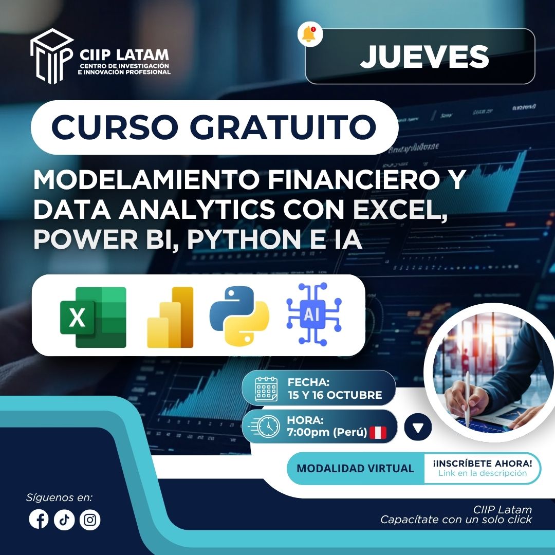 MODELAMIENTO FINANCIERO Y DATA ANALYTICS CON EXCEL, POWER BI, PYTHON E IA