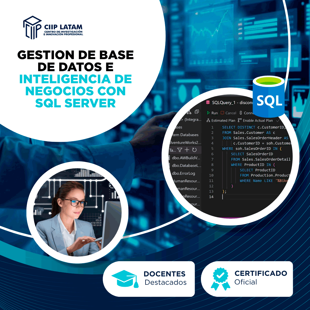 GESTION DE BASE DE DATOS E INTELIGENCIA DE NEGOCIOS CON SQL SERVER