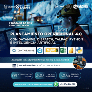09112025 PAEPDDTPEIA - PLANEAMIENTO OPERACIONAL 4.0 CON DATAMINE, DISPATCH, TALPAC, PYTHON E IA