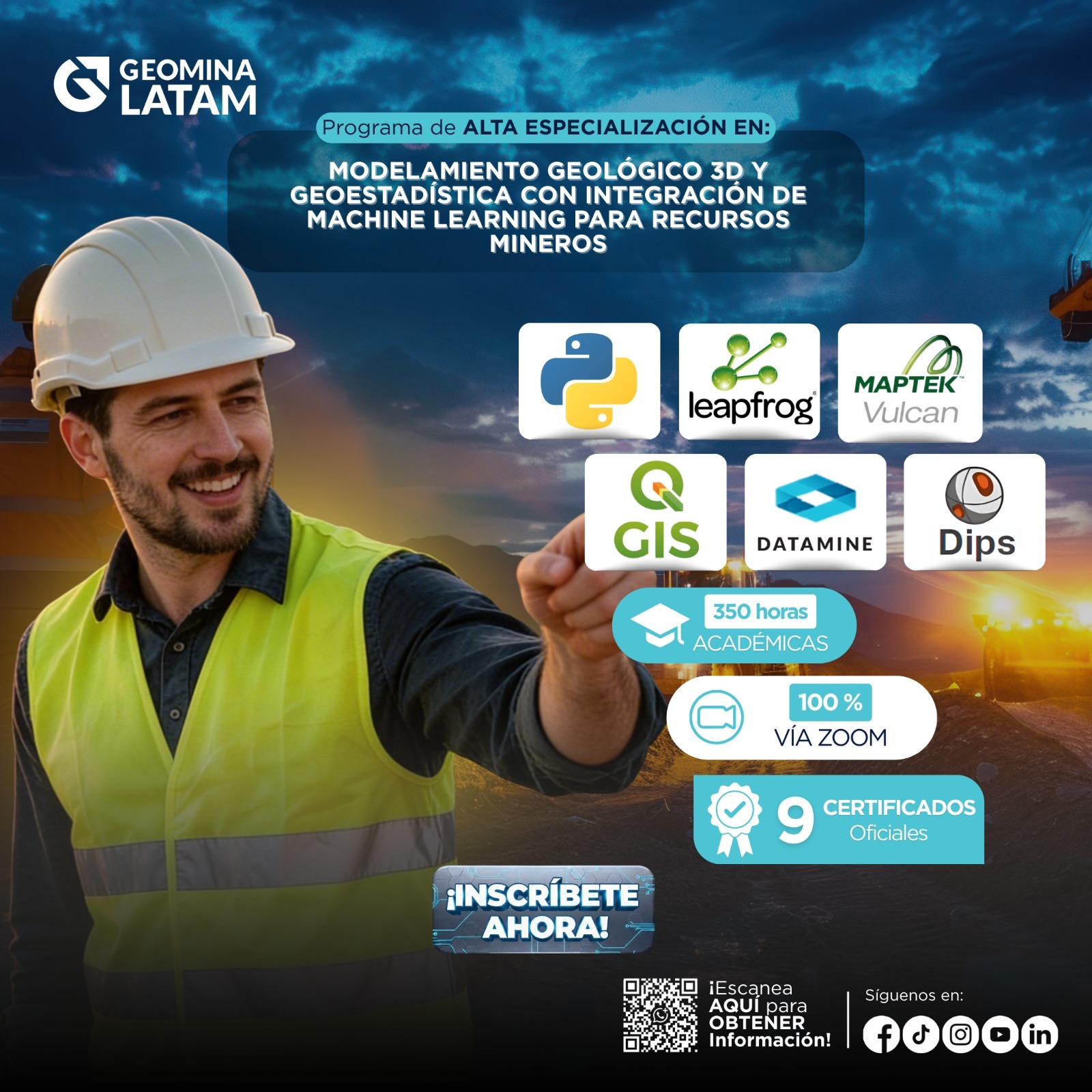 120426 PAEMGGIMLRM PAE EN MODELAMIENTO GEOLÓGICO 3D Y GEOESTADÍSTICA CON INTEGRACIÓN DE MACHINE LEARNING PARA RECURSOS MINEROS