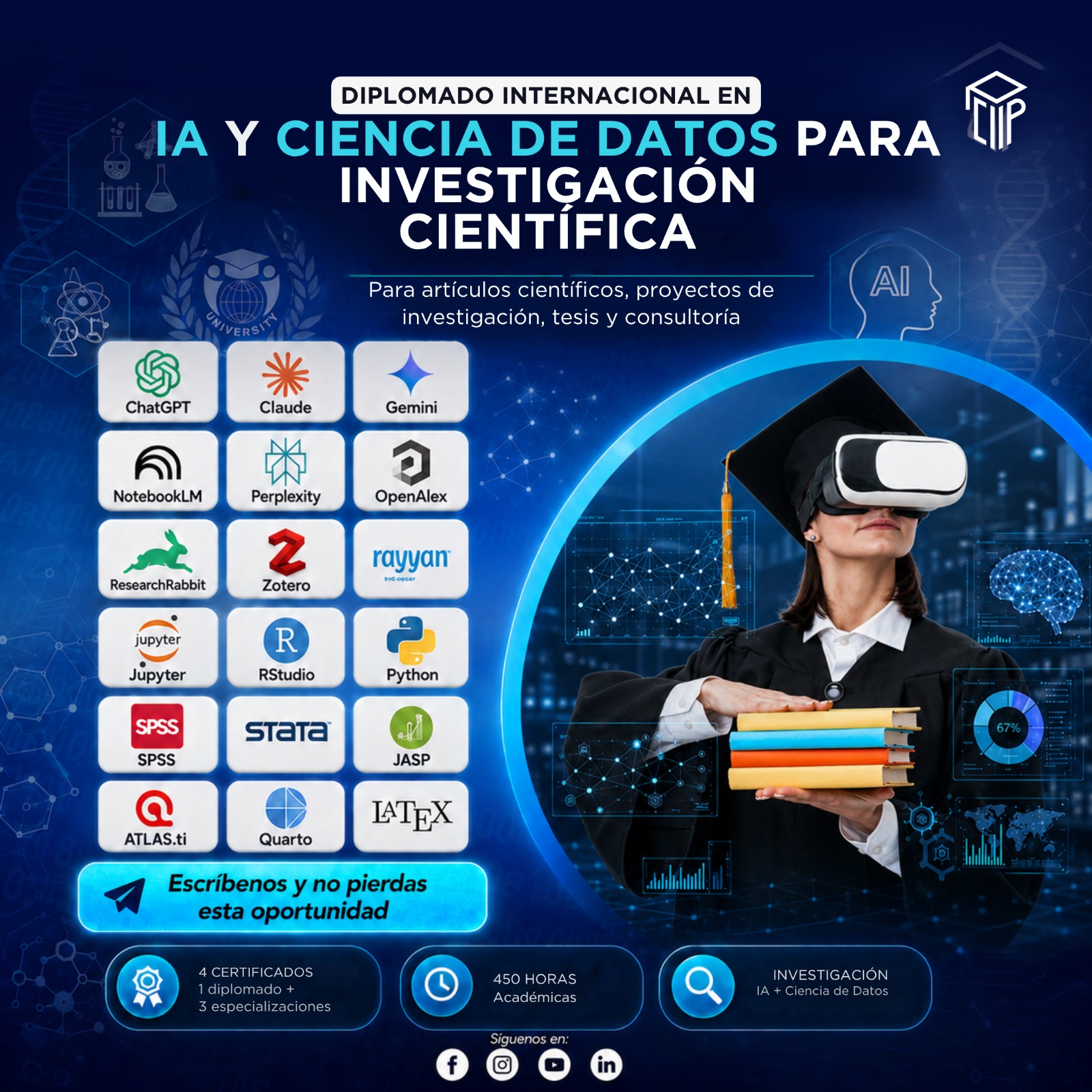 280626 DIPLOMADO INTERNACIONAL EN IA Y CIENCIA DE DATOS PARA INVESTIGACIÓN CIENTÍFICA