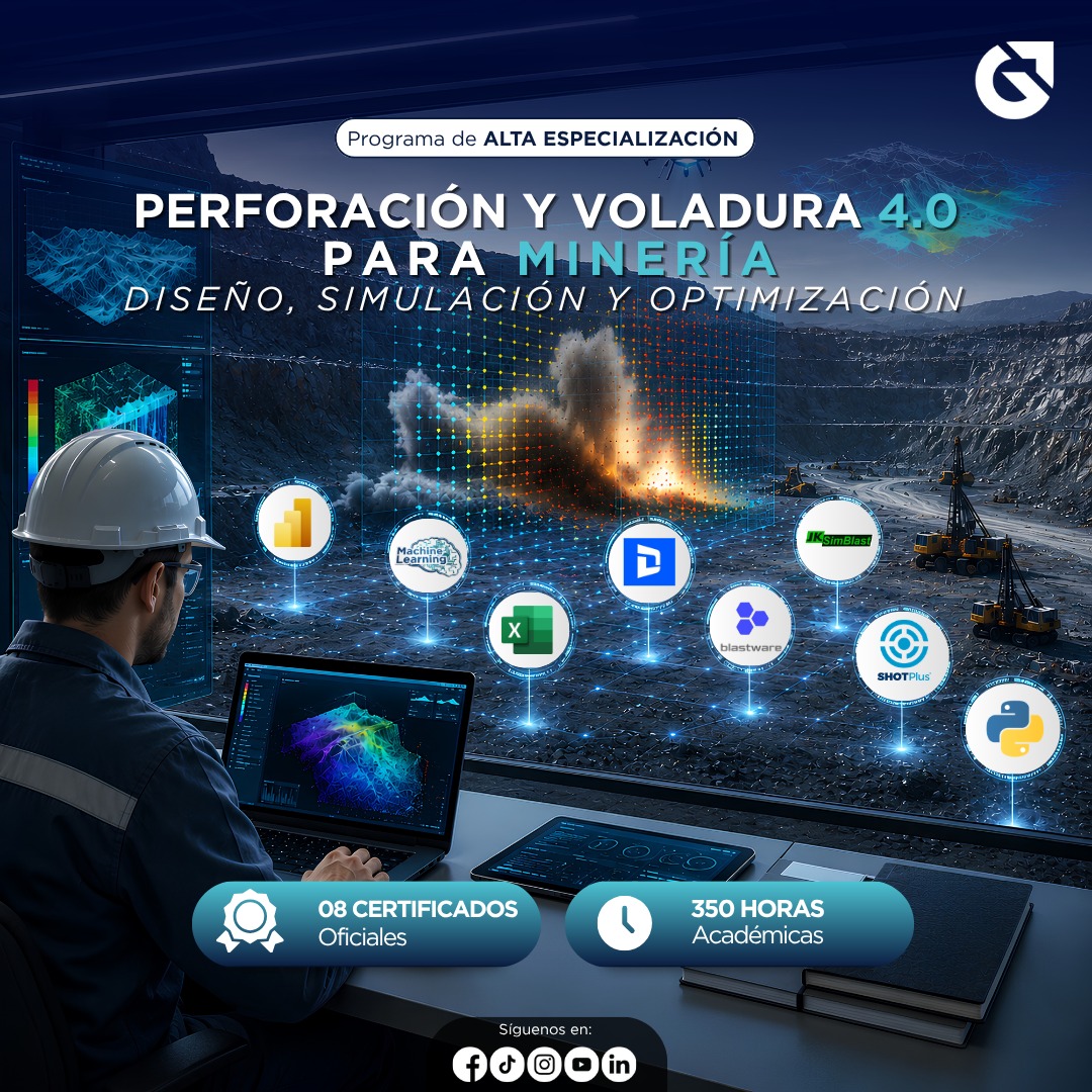 130626PYVPMDSYO PERFORACIÓN Y VOLADURA 4.0 PARA MINERÍA: DISEÑO, SIMULACIÓN Y OPTIMIZACIÓN