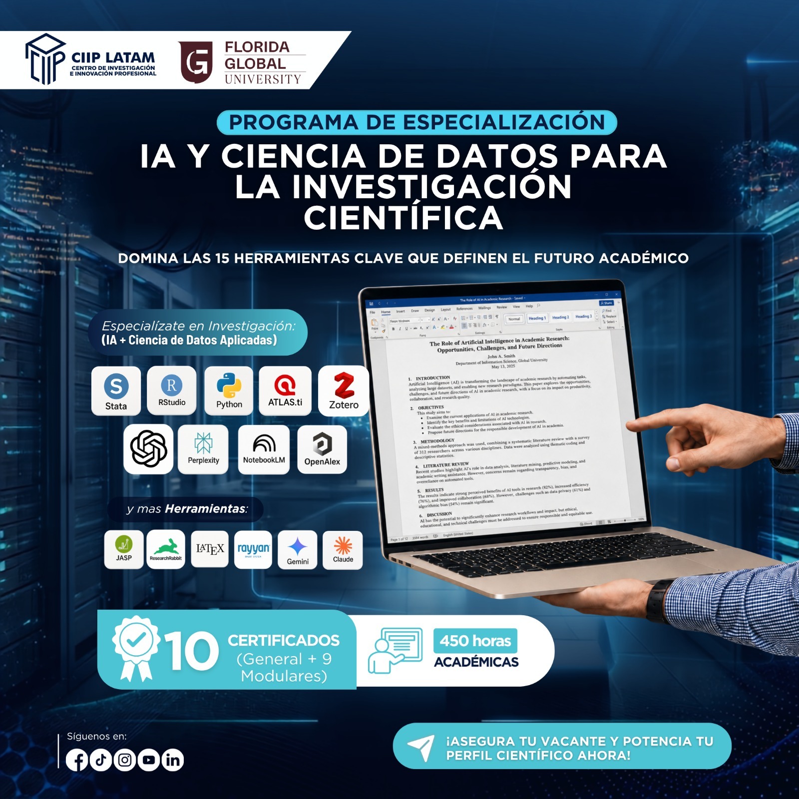 280626 PROGRAMA DE ALTA ESPECIALIZACIÓN EN IA Y CIENCIA DE DATOS PARA LA INVESTIGACIÓN CIENTÍFICA