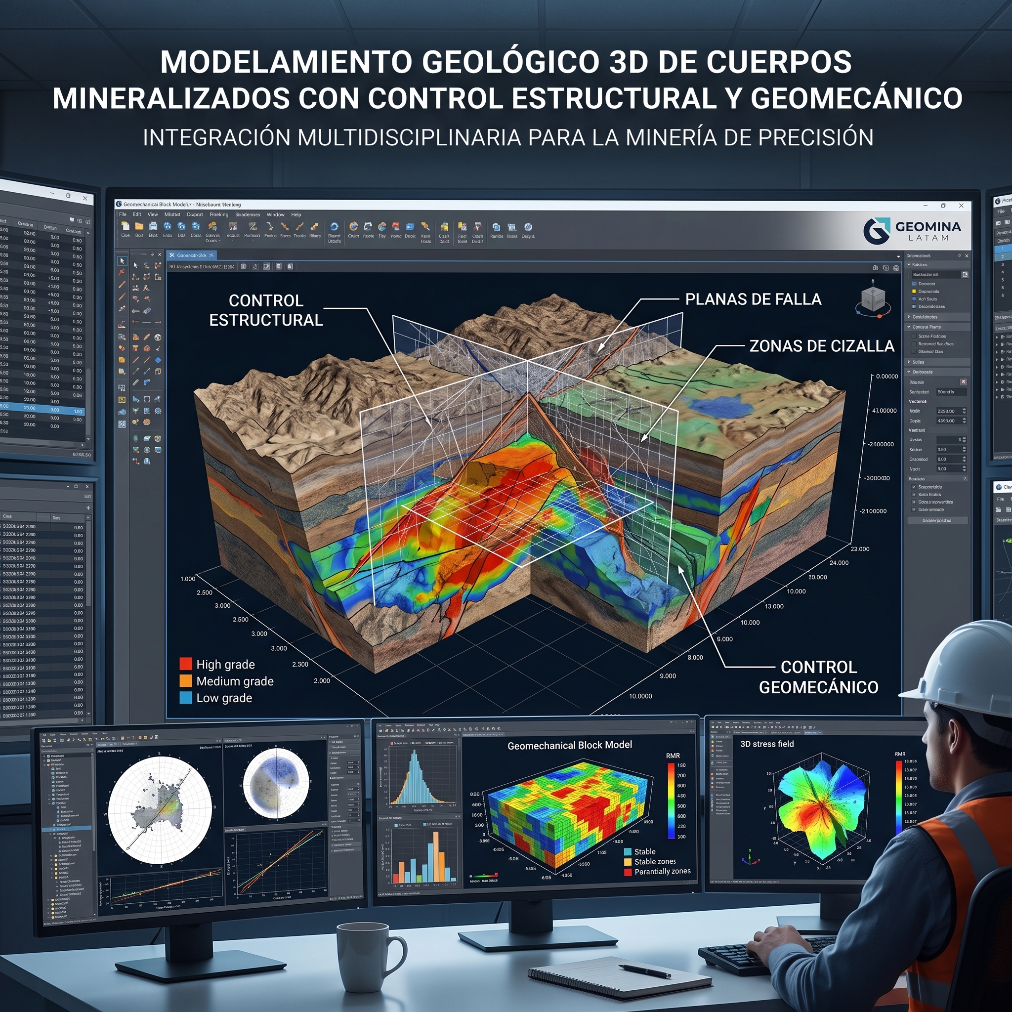 GE-006 MODELAMIENTO GEOLÓGICO 3D DE CUERPOS MINERALIZADOS CON CONTROL ESTRUCTURAL Y GEOMECÁNICO
