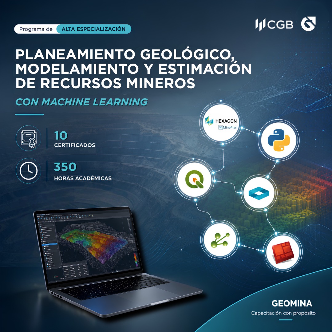 060926 PAEPGMERMML Programa de Especialización en Planeamiento Geológico, Modelamiento y Estimación de Recursos Mineros con Machine Learning