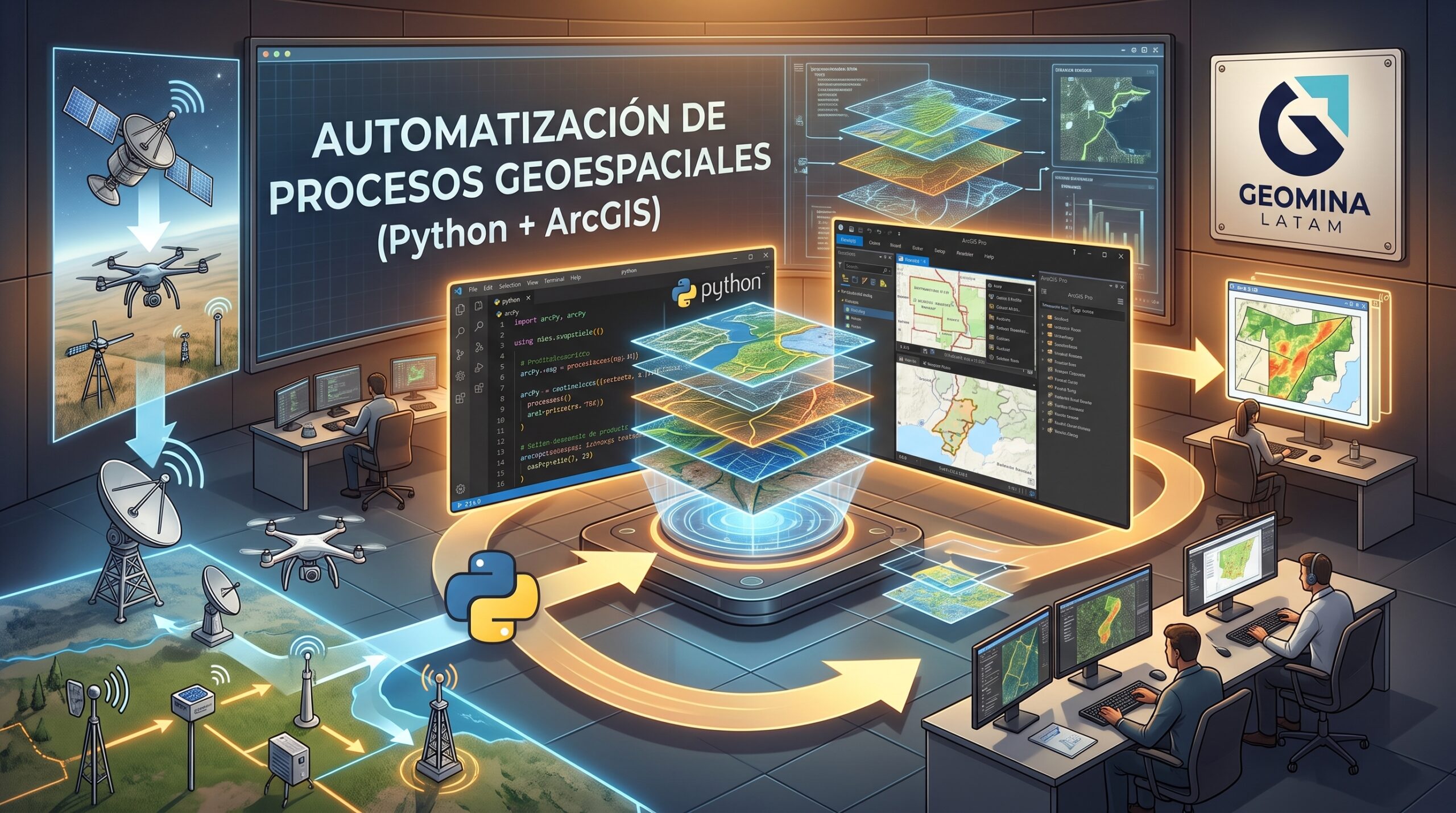 Automatización de Procesos Geoespaciales (Python + ArcGIS).