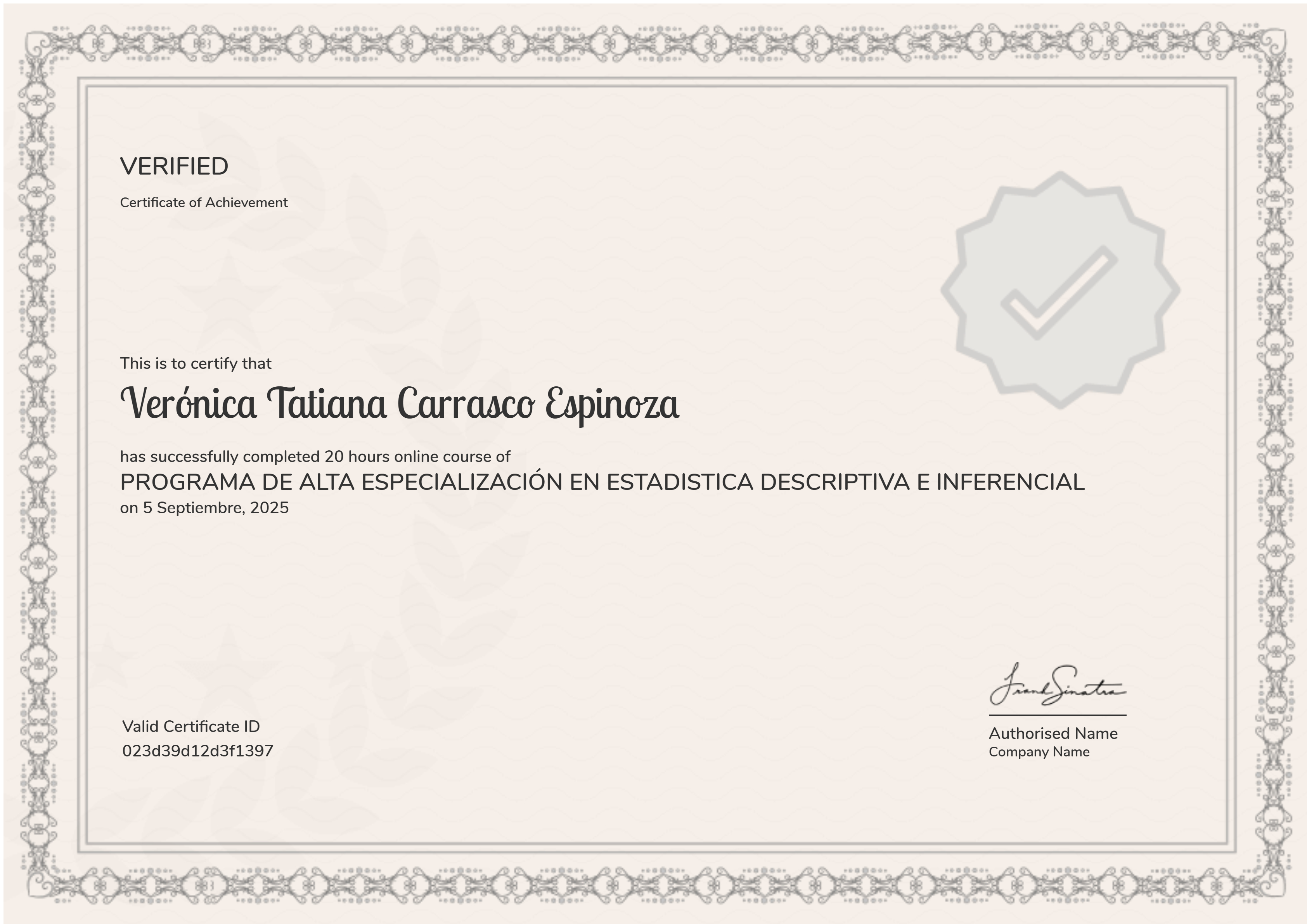 PROGRAMA DE ALTA ESPECIALIZACIÓN EN ESTADISTICA DESCRIPTIVA E INFERENCIAL